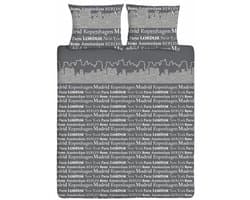 Ten Cate Dekbedovertrek - Dekbedovertrek 200 x 200 tweepersoons - Dekbedovertrekken - Dekbedovertrek 200x220 - Skyline Taupe