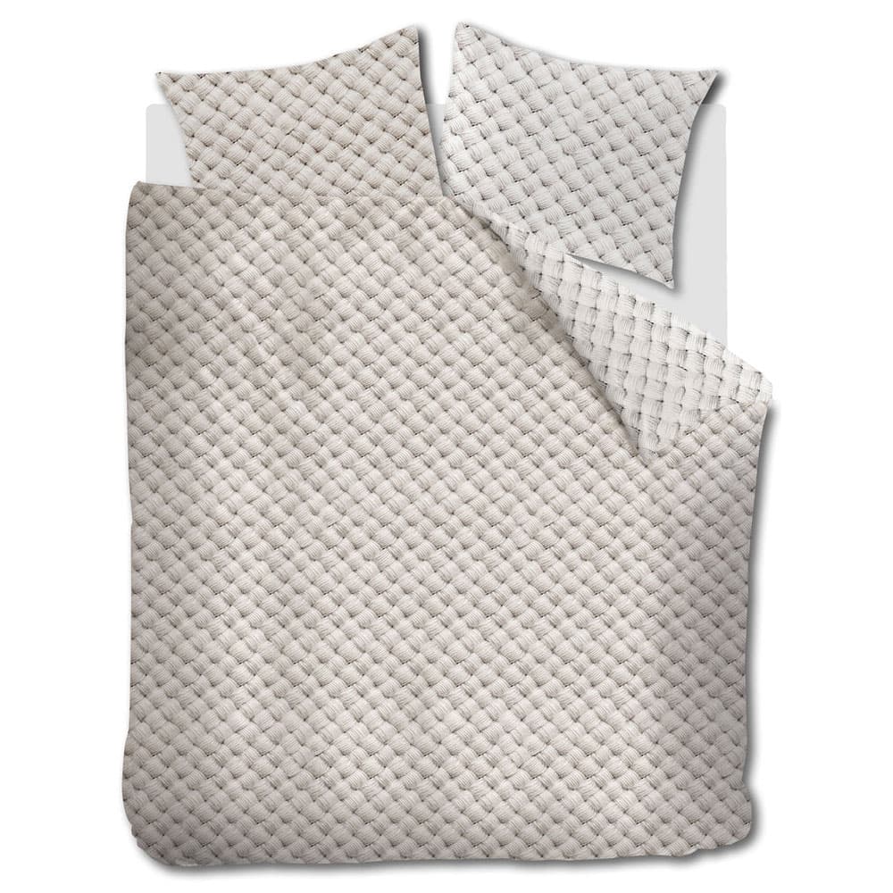 Dekbedovertrek Riviera Maison Woven naturel Tweepersoons