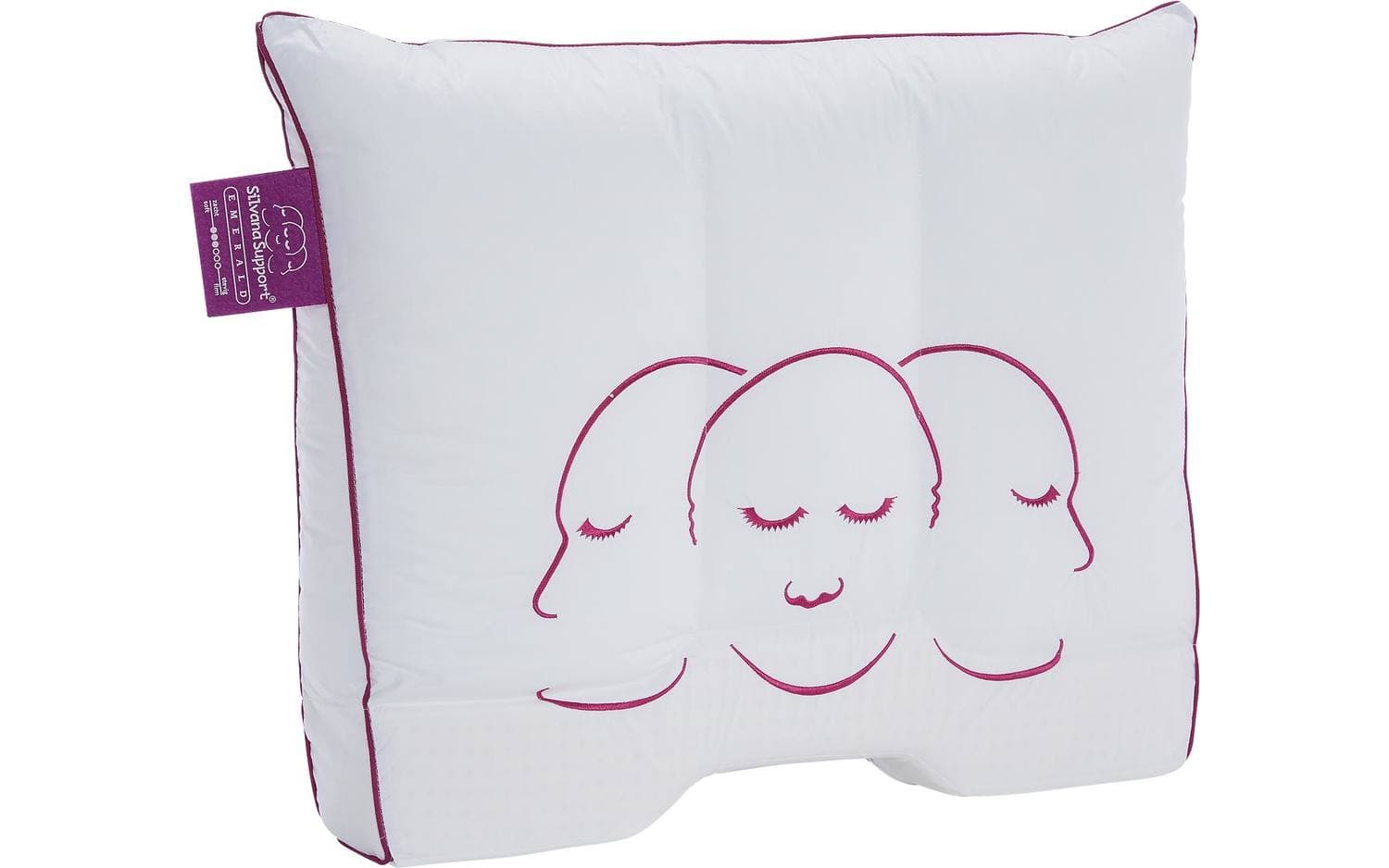 Silvana Silvana Hoofdkussen Silvana, Support paars (care) emerald 60 x 70 cm