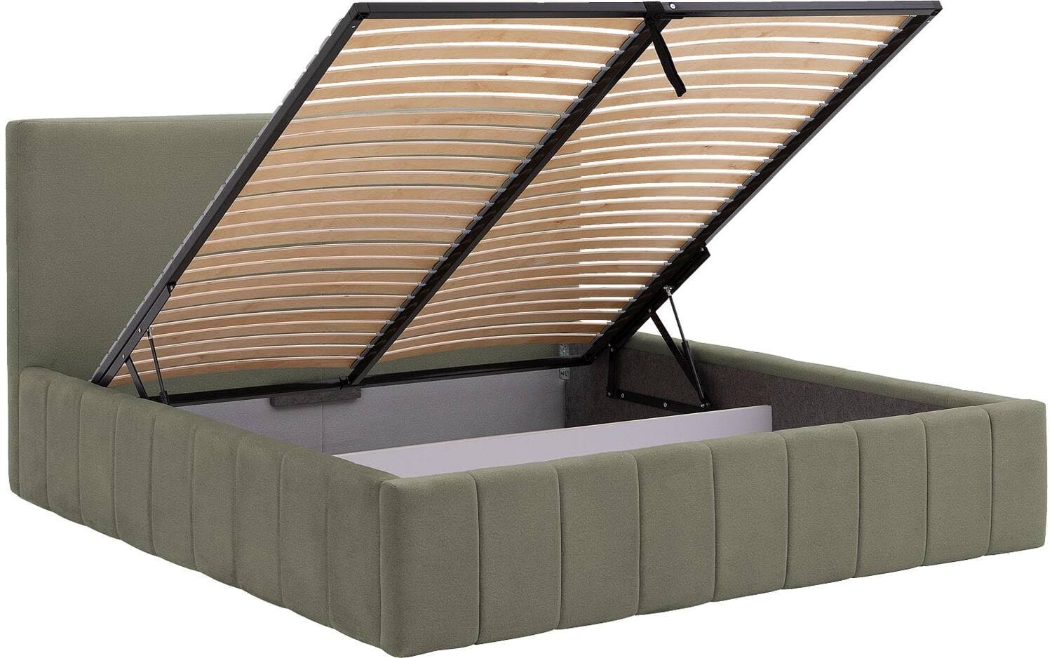 Goossens Bedframe Carte, 180 x 200 cm met storage, met 2x lattenbodem