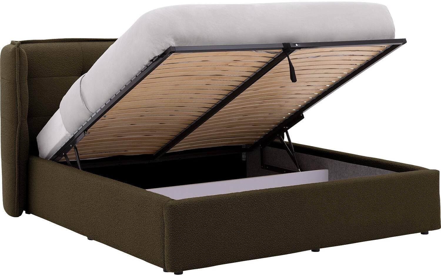 Goossens Gestoffeerd Bedframe Canon, 160 x 200 cm met storage, met 2x lattenbodem