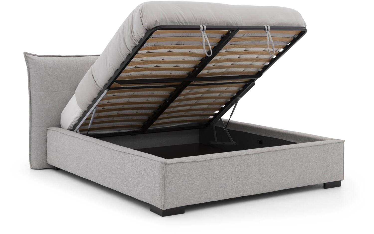 Goossens Gestoffeerd Bedframe Bolzano Storage, 140 x 200 cm met storage, met 2x lattenbodem