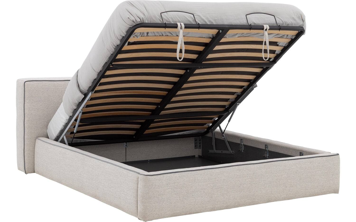 Goossens Gestoffeerd Bedframe Arona Storage, 160 x 200 cm met storage, met 2x lattenbodem