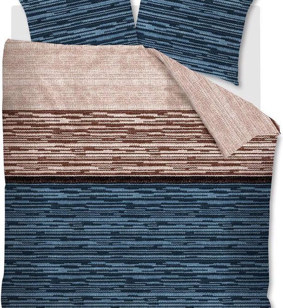 Premium Luxe Flanel Tweepersoons Dekbedovertrek Richardus Blauw | 200x200/220 | Warm En Hoogwaardig | Ideaal Tegen De Kou | Inclusief 2 Kussenslopen