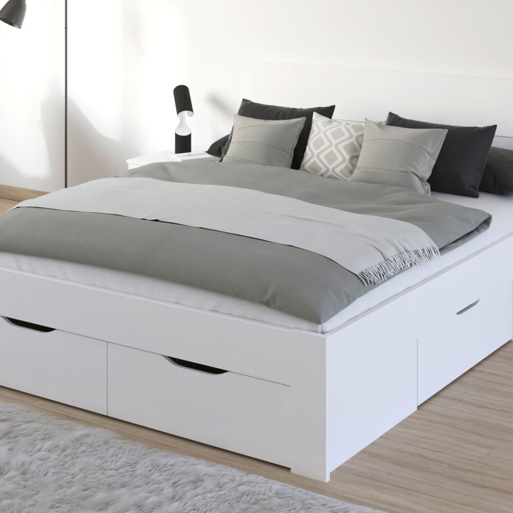 Bed FLASH 160x200 cm wit met lades