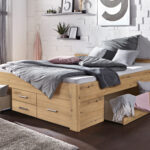 Bed SCARLETT 180x200 cm artisan eik met zes lades zonder hoofdeinde