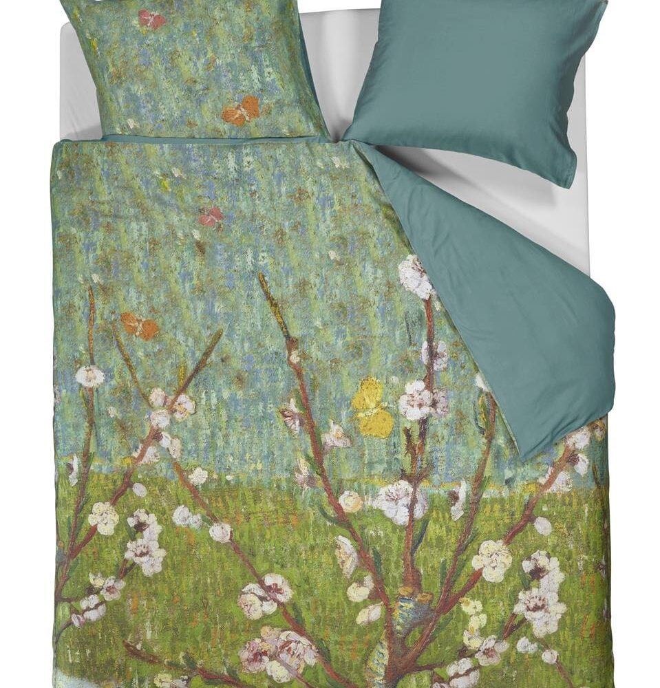 Beddinghouse x Van Gogh Museum Peach Trees Dekbedovertrek Groen