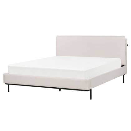Beliani - CORIO - Tweepersoonsbed - Crème - 160 x 200 cm - Polyester