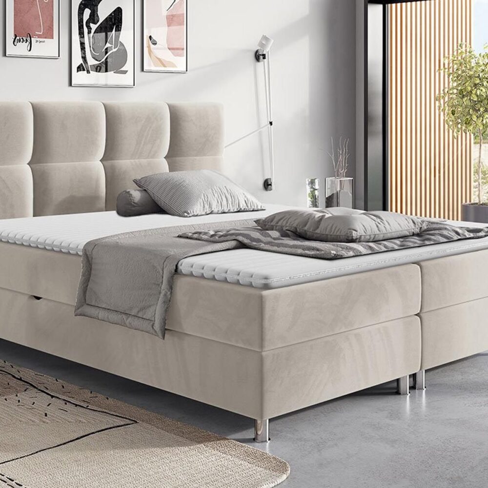 Boxspring ANDROS 140x200 cm ivoor