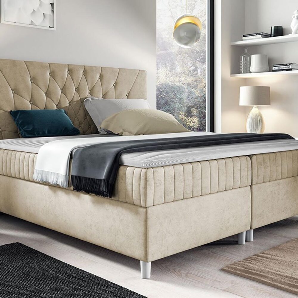 Boxspring PRODIGY 160x200 cm ivoor