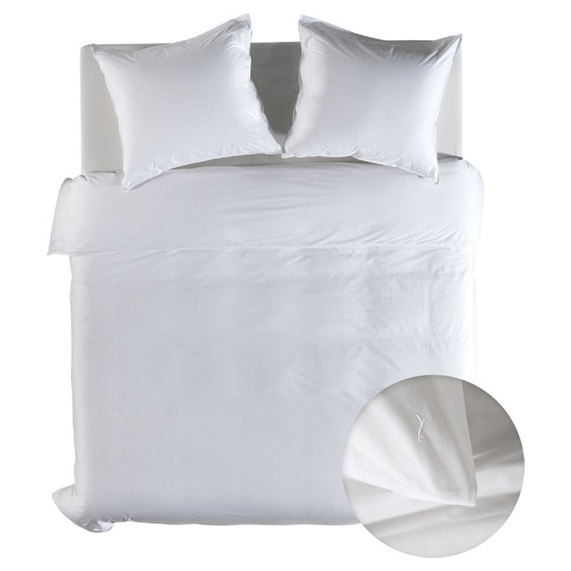 Dekbedovertrek Percale - (x cm) - Wit Katoen Percale katoen - Dessin: Effen - Yellow Suites - Dekbed-Discounter.nl