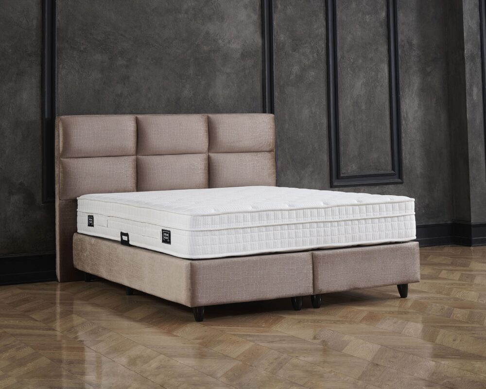 Dreamhouse - Mississippi Boxspring met opbergruimte - Taupe - 140 x 200 / Met montage