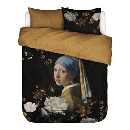 Essenza Floral Girl Dekbedovertrek 200 x 220 cm - Zwart