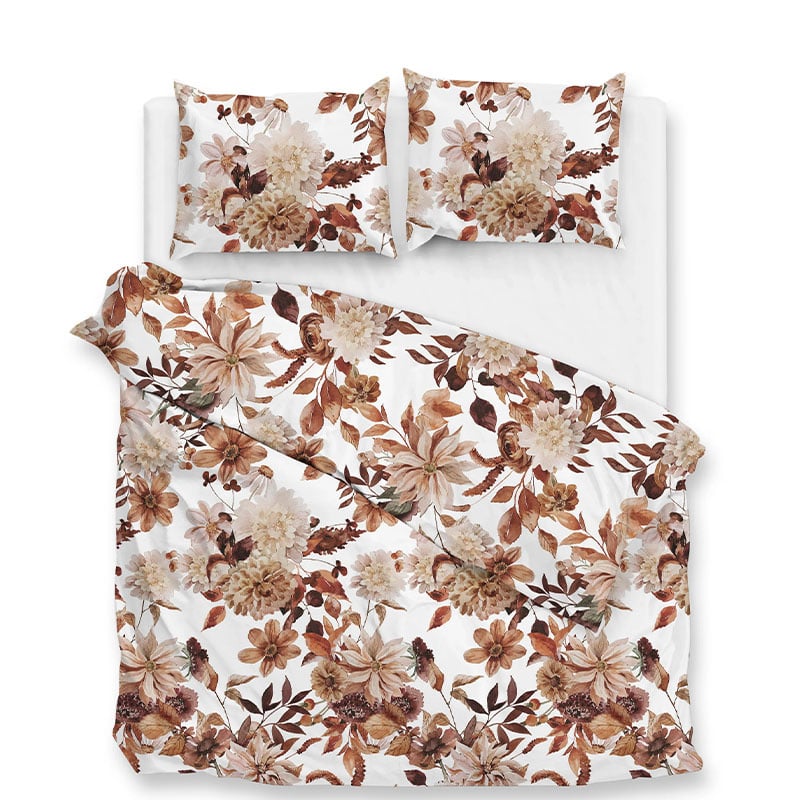 Flanellen Dekbedovertrek Katoen - (x cm) - Meerkleurig - Dessin: Bloemen - Zo!Home - Dekbed-Discounter.nl