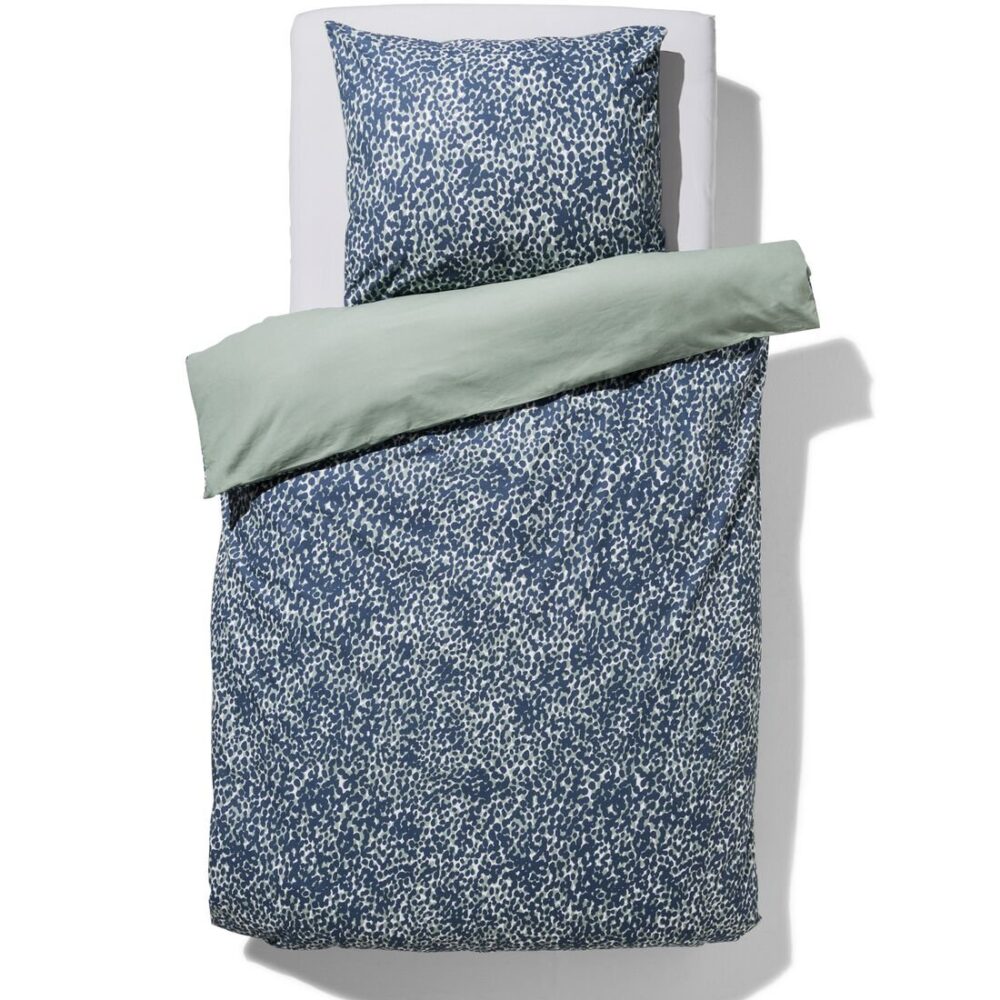 HEMA Dekbedovertrek Zacht Katoen 140x200/220 Stippen (blauw)