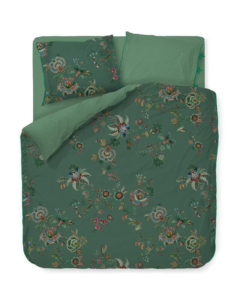 Pip Studio Cece Fiore Dekbedovertrek Groen