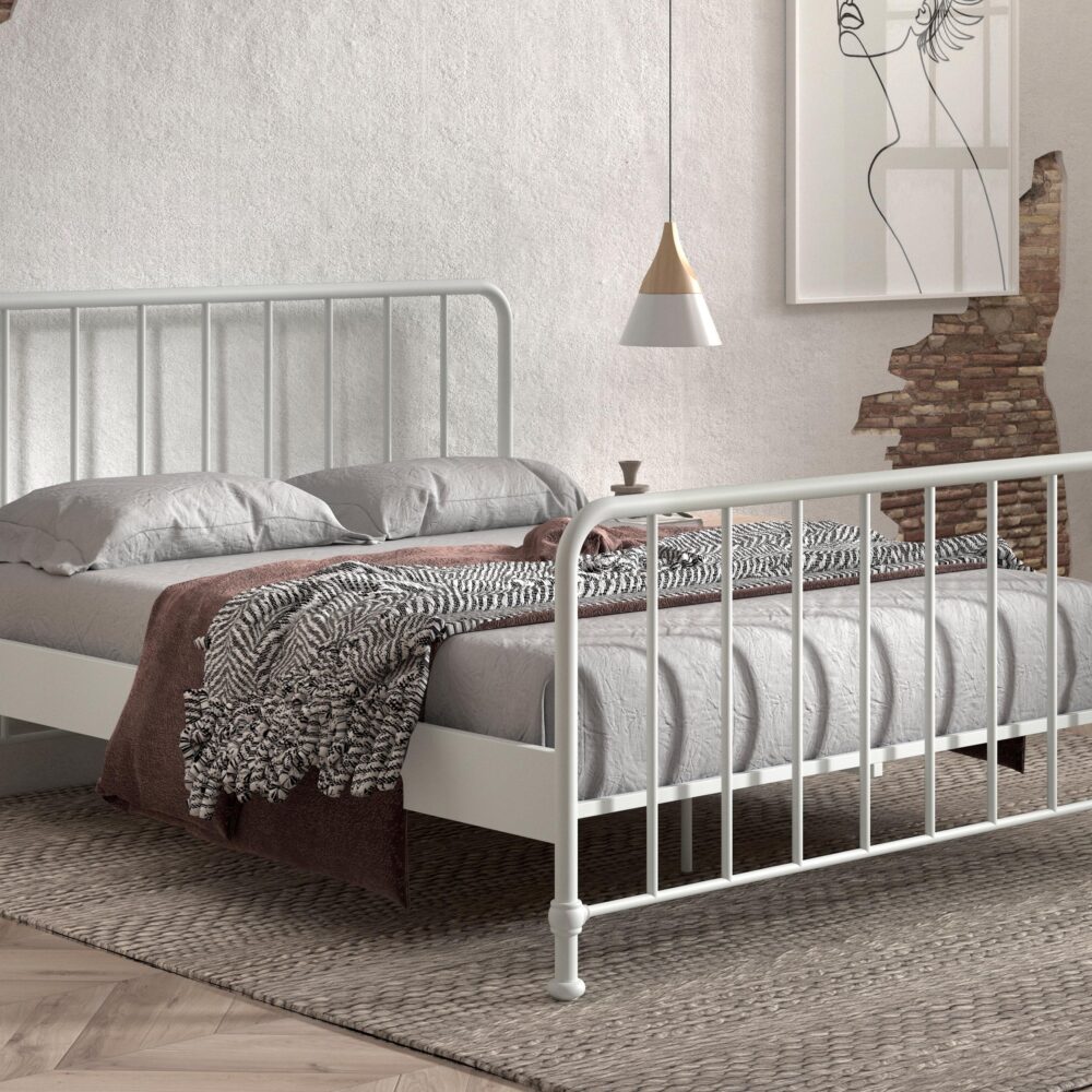 Tweepersoonsbed OONA 160x200 cm wit