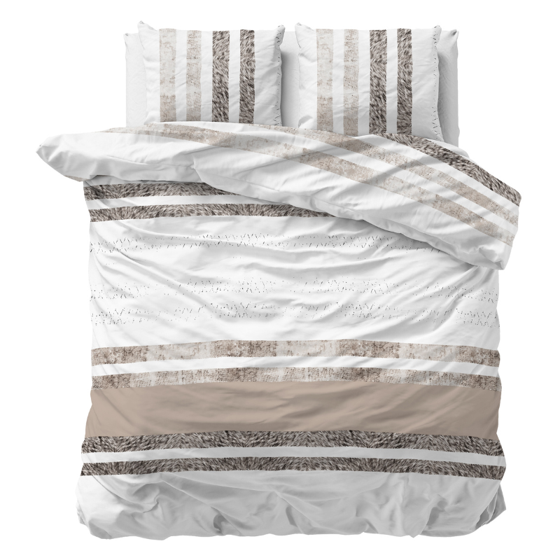 Dekbedovertrek Loza - Tweepersoons (200x200 cm) - Groen Polyester-katoen - Dessin: - Sleeptime Classy - Dekbed-Discounter.nl