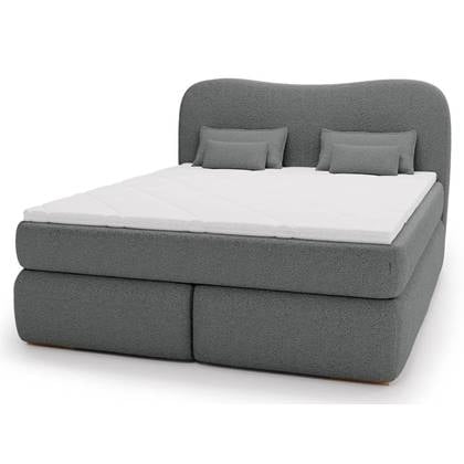 NADUVI Collection Lavelle boxspring bouclé 160 x 200 cm