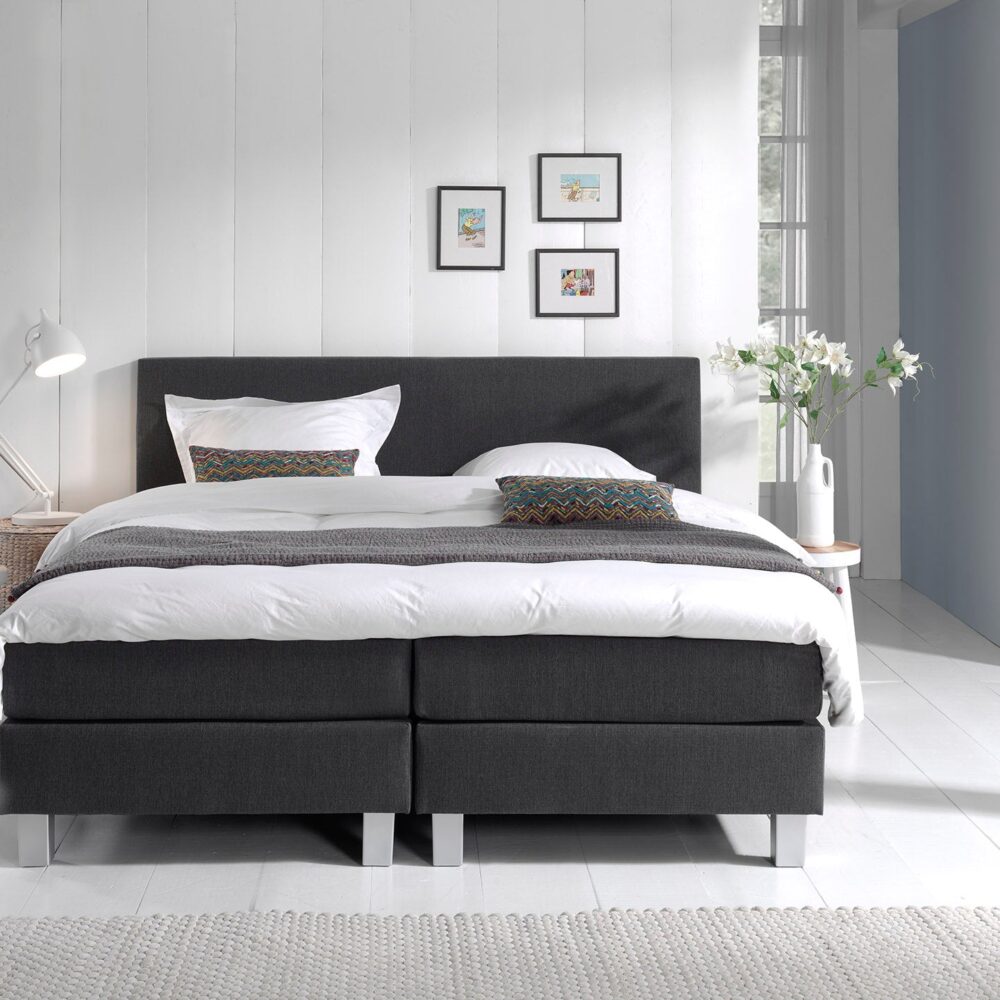 Dreamhouse - Falco Comfort Boxspring - Antraciet - 90 x 220 / zonder montage