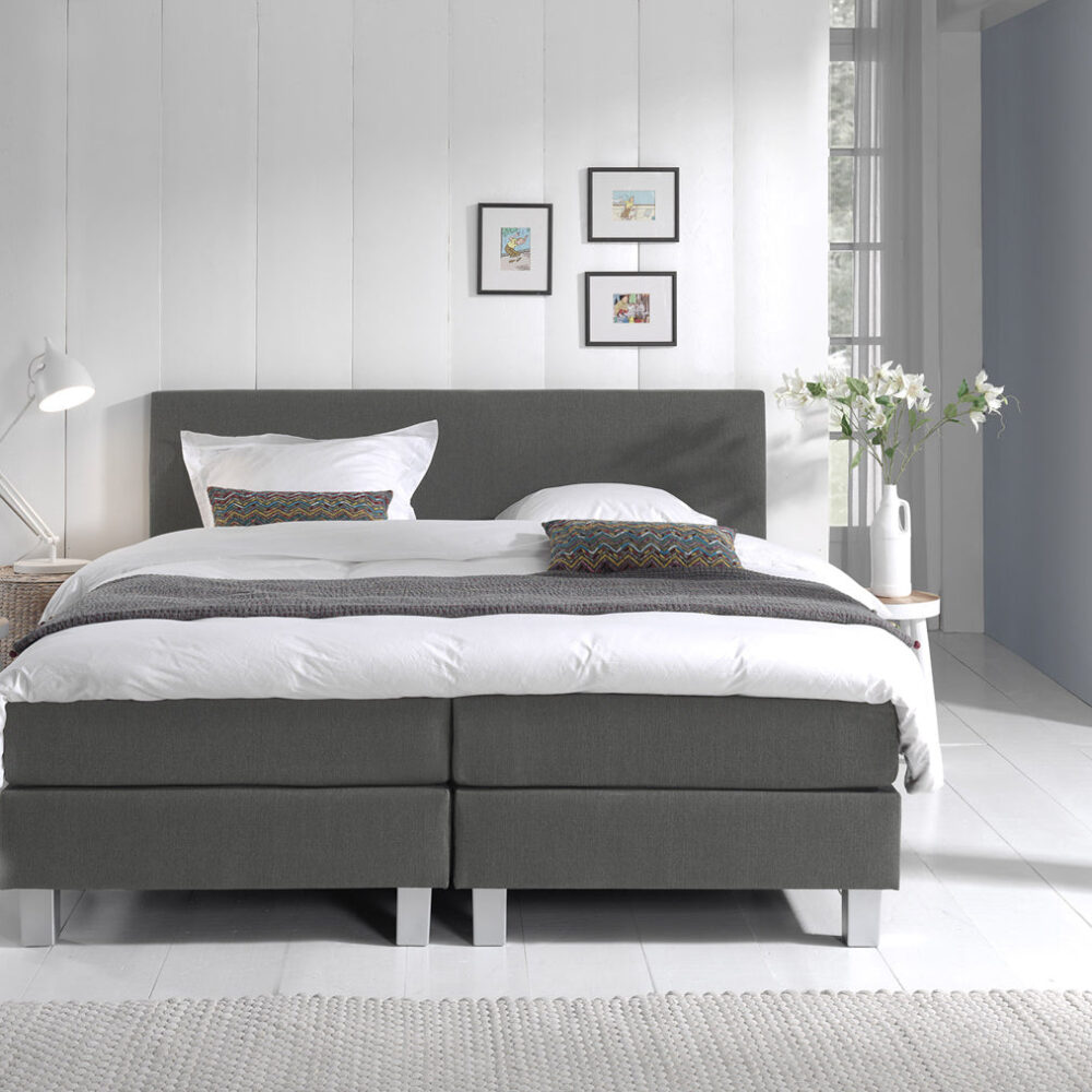 Dreamhouse - Falco Comfort Boxspring - Grijs - 90 x 200 / zonder montage