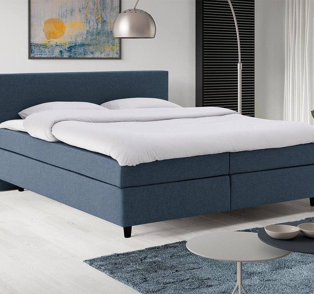 Goossens Basic Boxspring Compleet Iris, Vlak 160 x 200 cm (=2x 80 x 200 cm) met hoofdbord