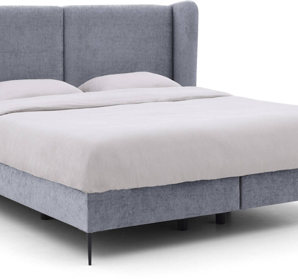 Goossens Boxspring Ease Classic Incl. Matras, Vlak 140 x 200 cm (=2x 70 x 200 cm) met hoofdbord + 2x matras shapes 1