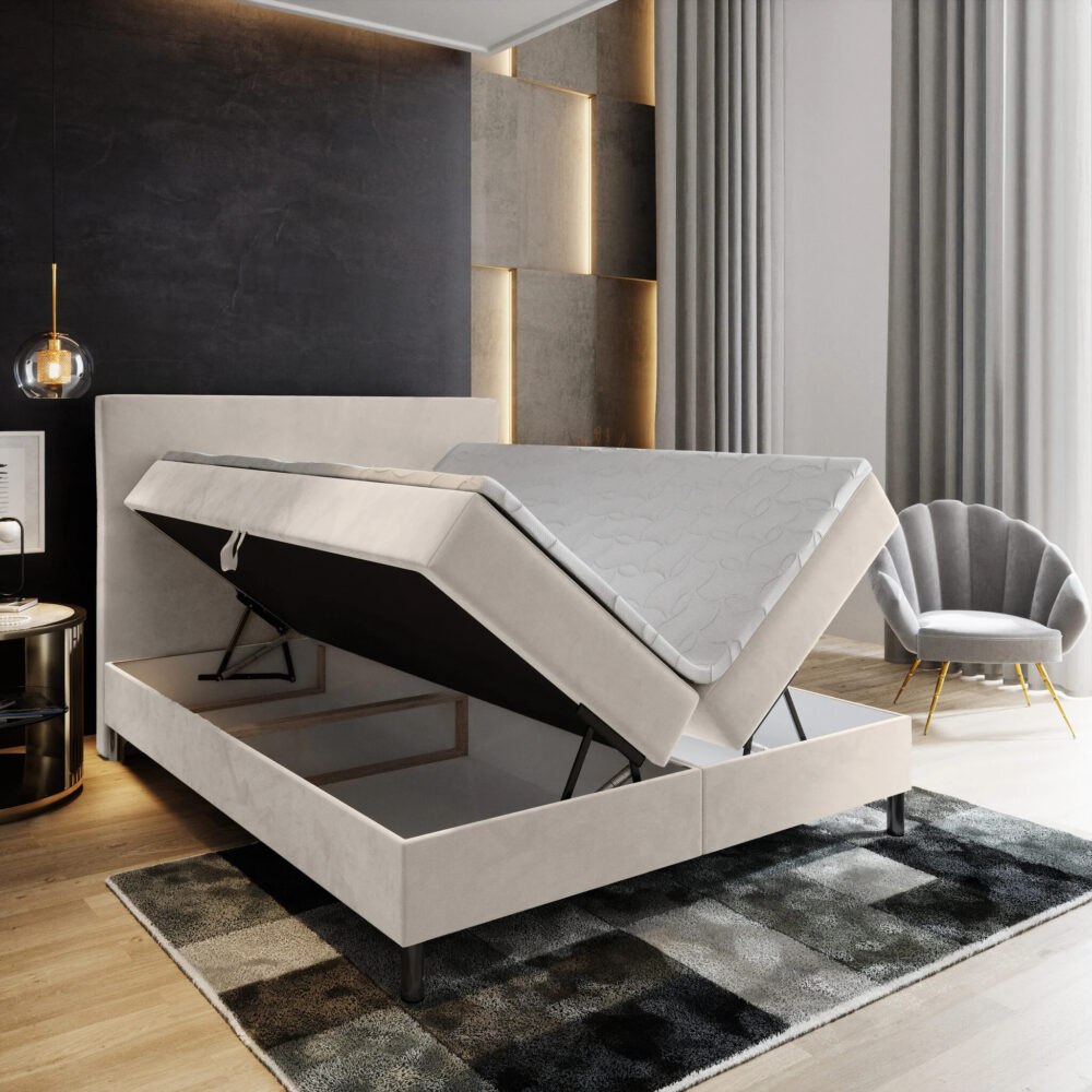 2dekans Opberg Boxspring Basic 90 x 200 (L) Beige - Zonder HB [Niet in originele verpakking]