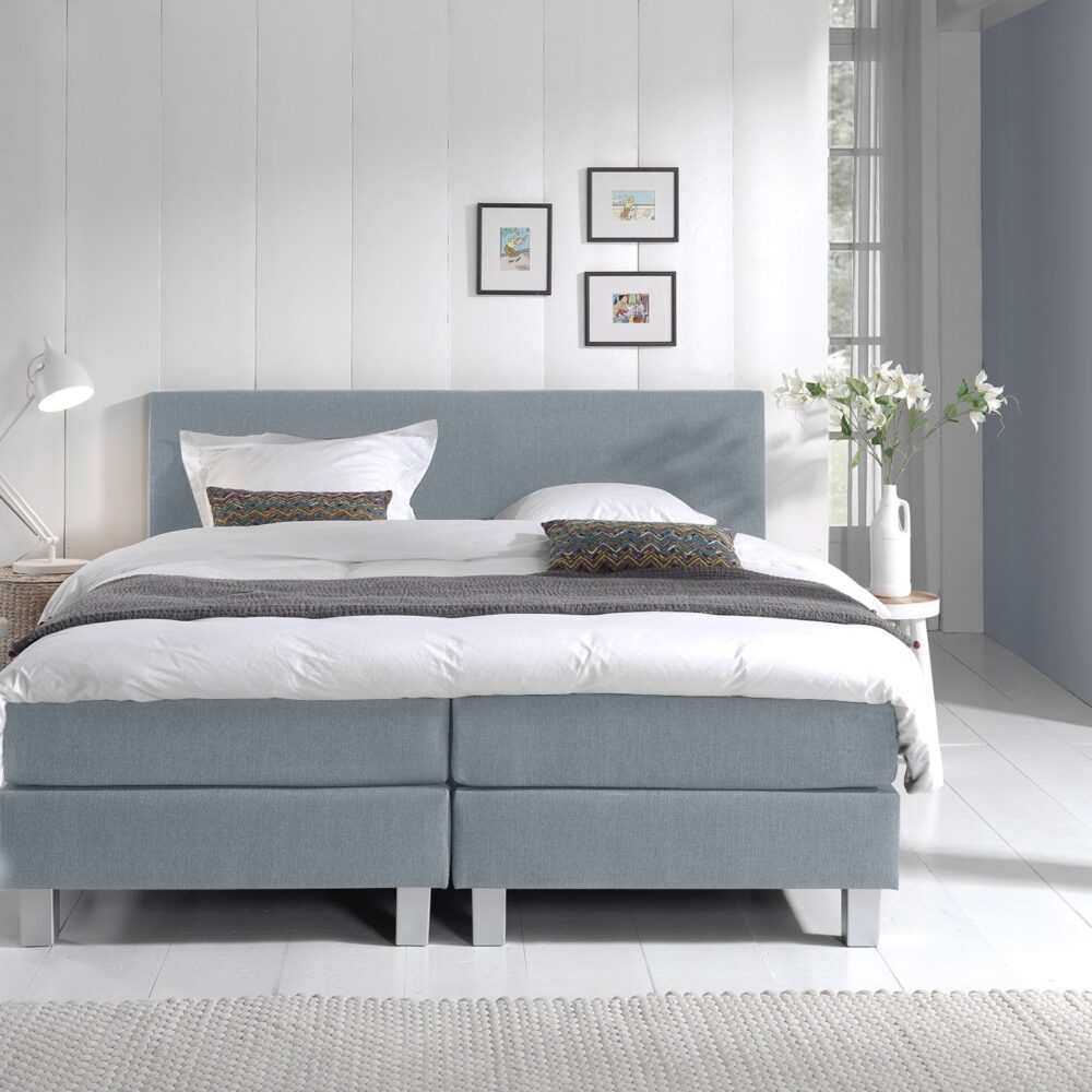 Dreamhouse - Falco Comfort Boxspring - Lichtblauw - 90 x 200 / zonder montage