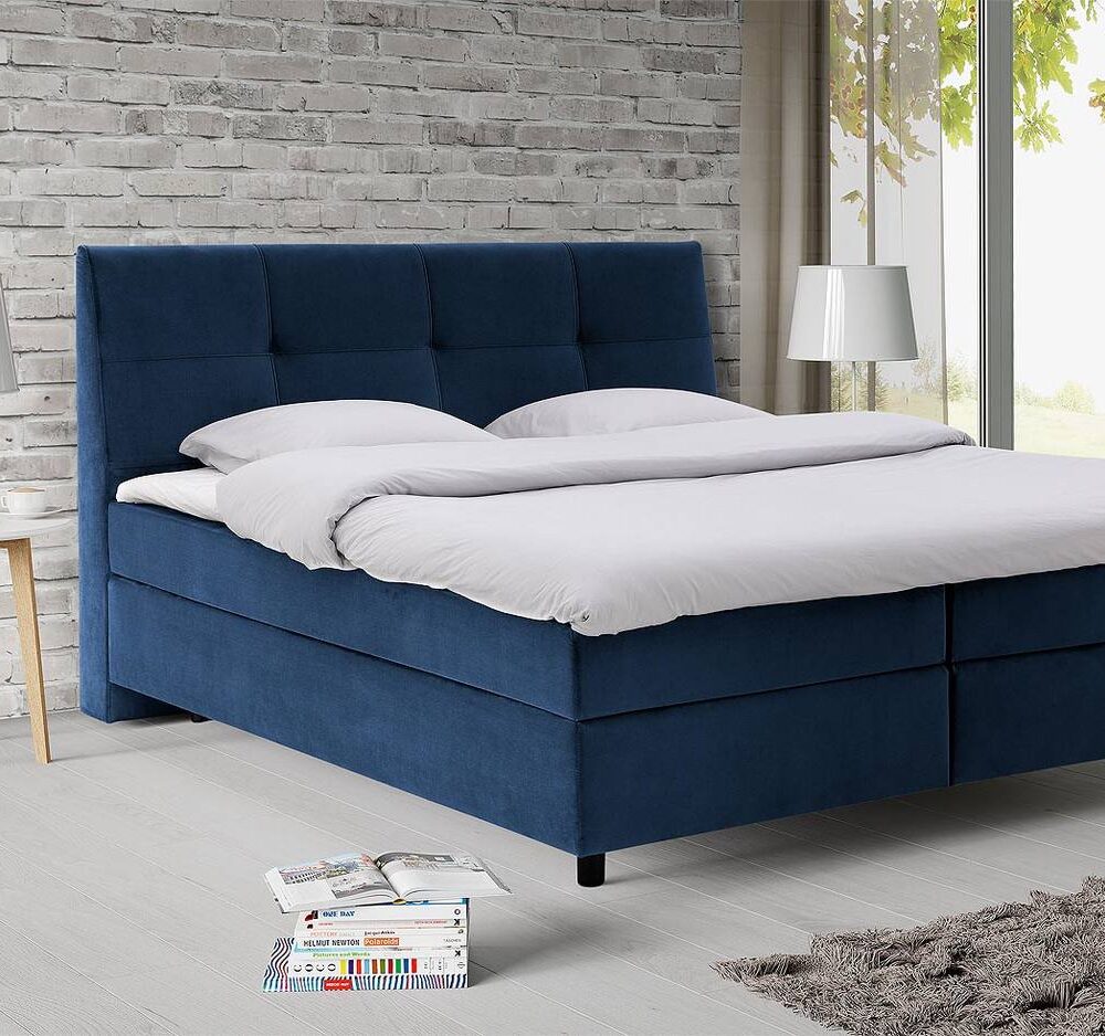 Goossens Basic Boxspring Compleet Gusta, Vlak 160 x 200 cm (=2x 80 x 200 cm) met hoofdbord