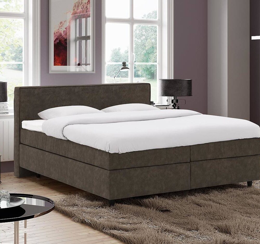 Goossens Basic Boxspring Compleet Inus, Vlak 160 x 200 cm (=2x 80 x 200 cm) met hoofdbord
