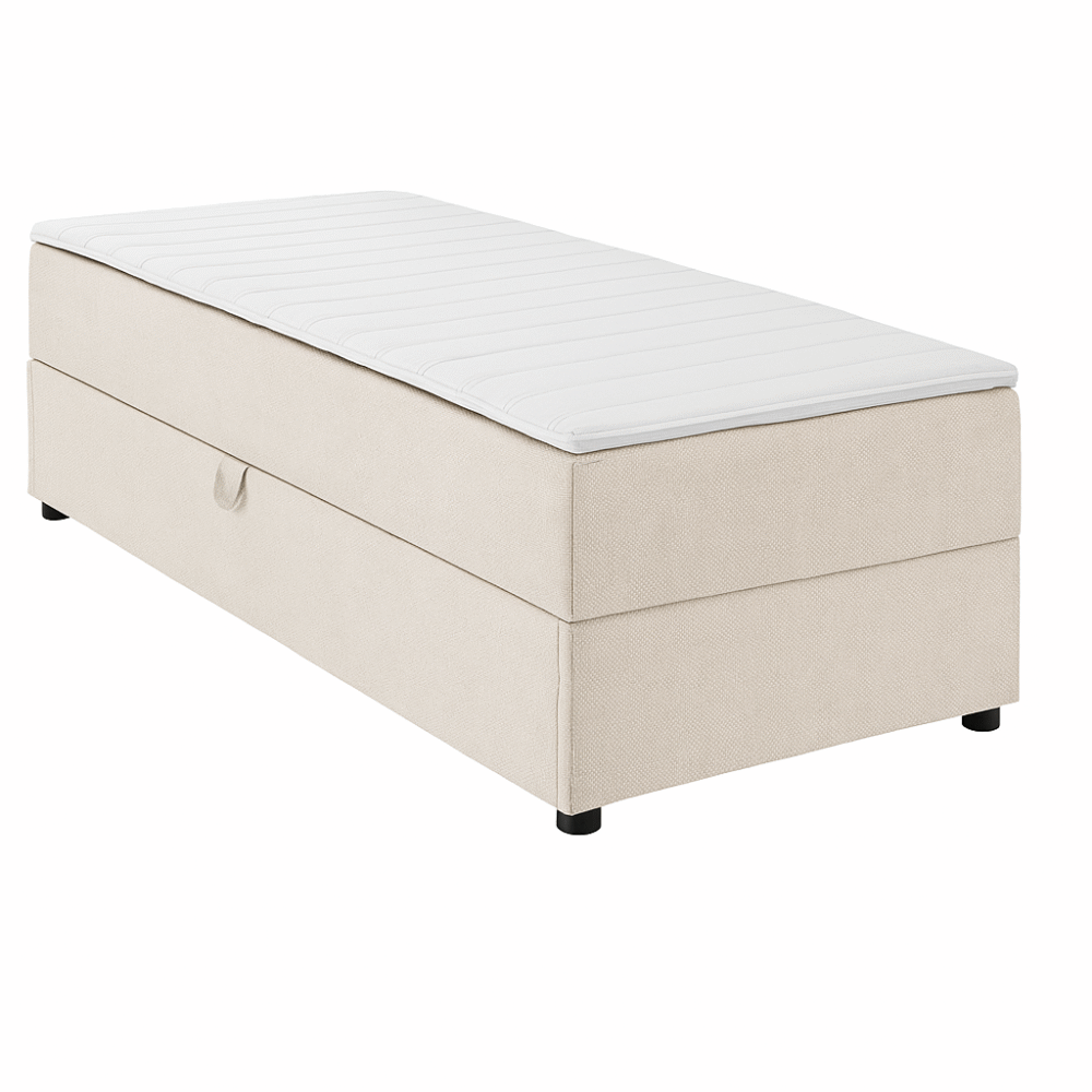 2dekans Opberg Boxspring 90 x 200 (L) Creme - Zonder HB - [Niet in originele verpakking + schade bodemplaat]