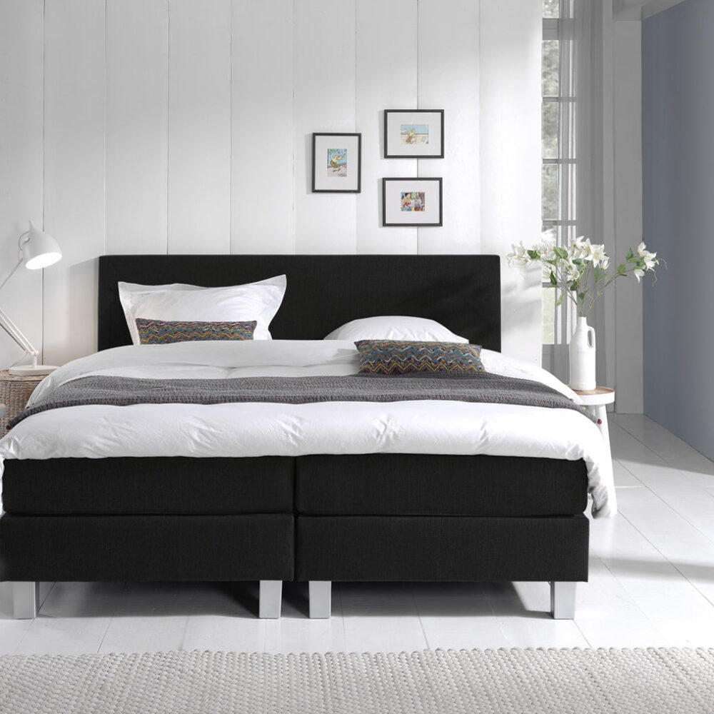 Dreamhouse - Falco Comfort Boxspring - Zwart - 90 x 200 / zonder montage
