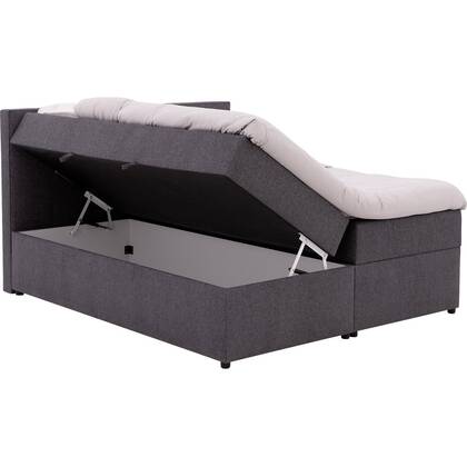 Goossens Boxspring Store met opbergruimte - grijs - 180 x 212 cm cm