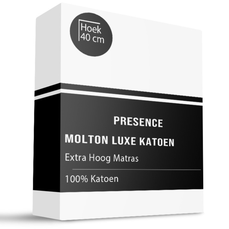 Molton Hoeslakens Luxe 100% Katoen Extra Hoog Matras 190x200 Cm Anti Allergie & Anti Huisstofmijt & Gezien Op TV & Ademend & Verkoelend Presence