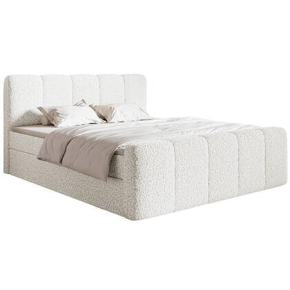 NADUVI Collection Boxspring Chloe 140x200 bouclé met opbergvak