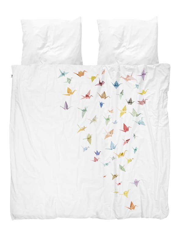 Snurk Crane Birds Flanel dekbedovertrek