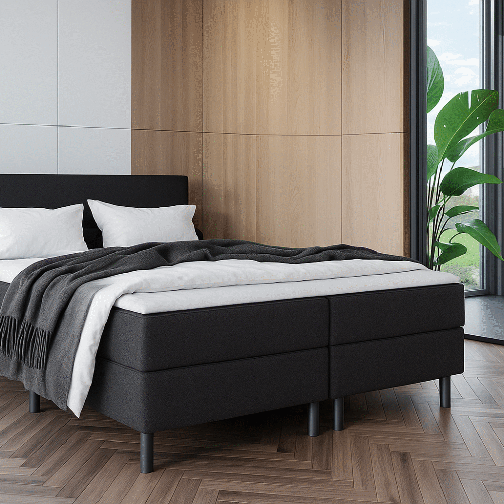 2dekans Boxspring Basic 140 x 200 Skaileer Zwart [Meerdere Stof beschadigingen]