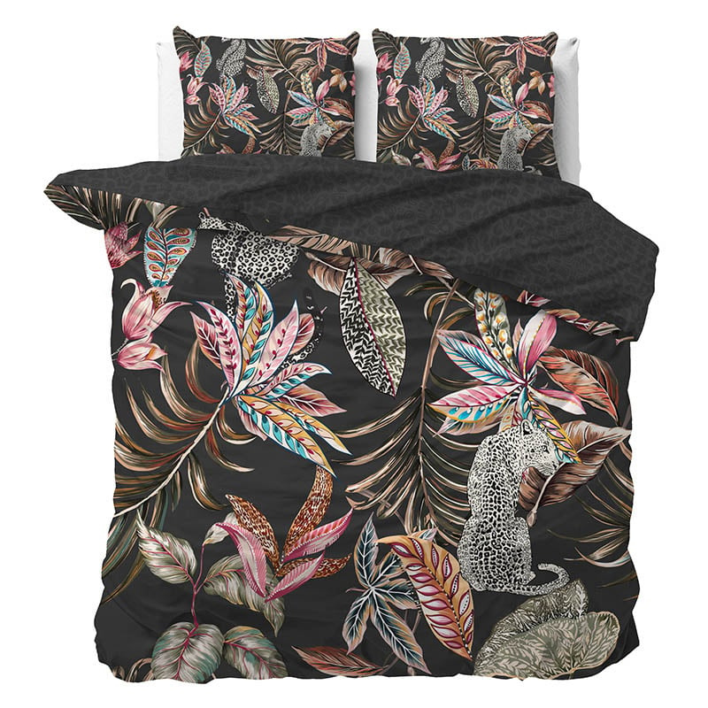 Dekbedovertrek Flora Katoen Satijn LitsJumeaux (240x220 Cm) Beige Katoen Satijn Manilla - Overtrek - 240x220 Cm (Lits-Jumeaux) - Manilla - Dekbed-Discounter.nl