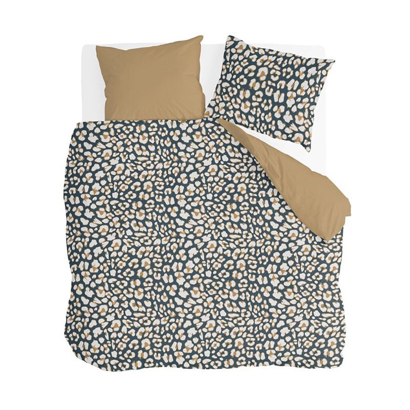Dekbedovertrek Katoen Lazy Leopard Okergeel Stippen 140x200 Cm Byrklund - Dekbed-Discounter.nl