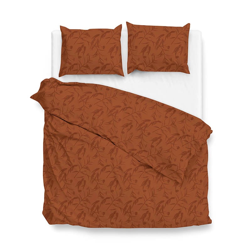 Dekbedovertrek Katoen Satijn Fiora Di Satinado Copper Orange Natuur 140x200 Cm Zo!Home - Dekbed-Discounter.nl