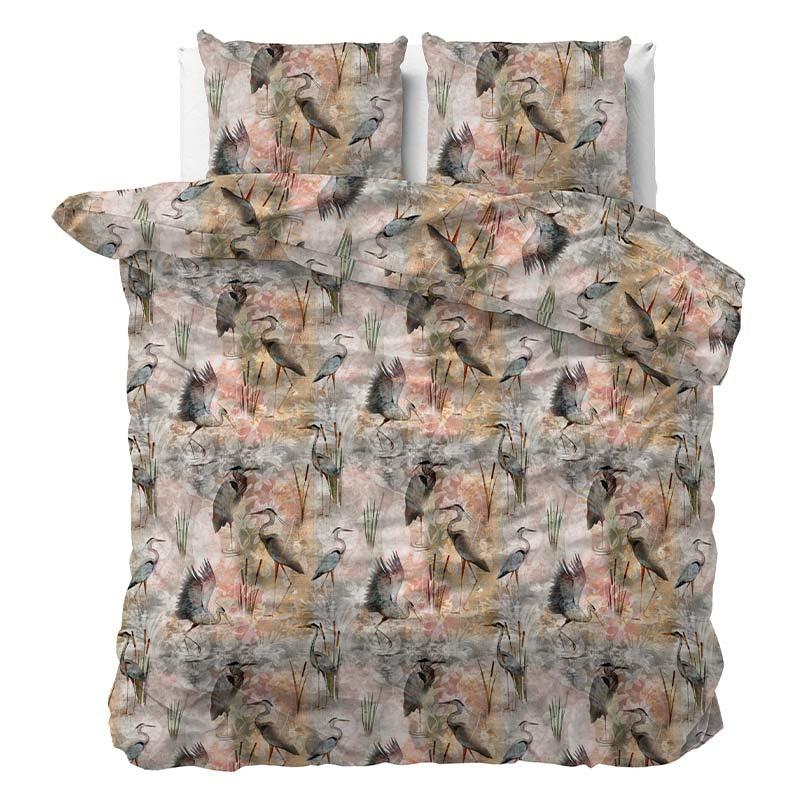 Dekbedovertrek Katoen Satijn Lorrien Natuur & Bloemen 200x200 Cm Manilla - Dekbed-Discounter.nl