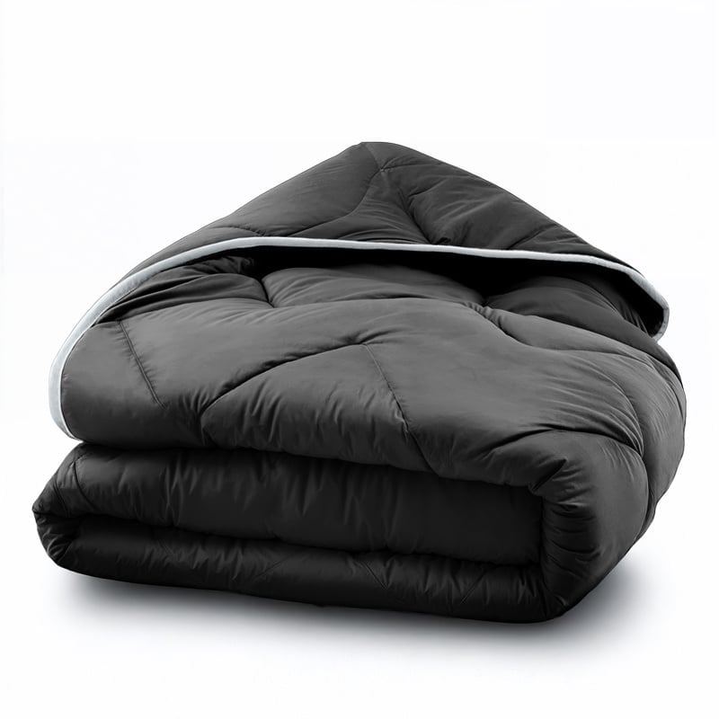 Easy Dekbed Luxe Dekbed En Overtrek In Één! Zwart Effen 240x200 Cm Warmteklasse 2 Winter & Anti Allergie & Anti Huisstofmijt White House Bedding
