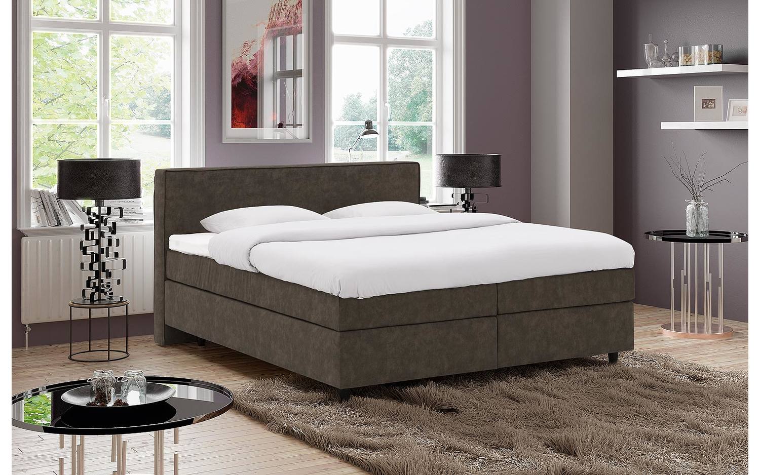 Goossens Basic Boxspring Compleet Inus, Vlak 160 x 200 cm (=2x 80 x 200 cm) met hoofdbord Goossens Basic Boxspring Compleet Inus, Vlak 160 x 200 cm (=2x 80 x 200 cm) met hoofdbord