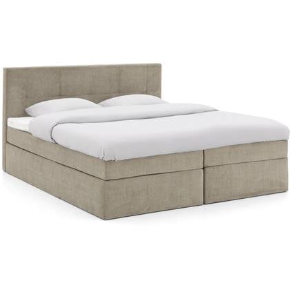 Goossens Boxspring Rud - bruin - 140 x 211 cm cm