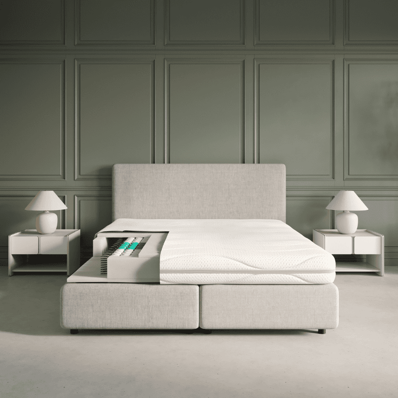 Matras Luxury Line - Pocketvering & NASA Traagschuim - Aloë Vera - 90x200cm Met Pocketvering & NASA Traagschuim Kern - Van Dreamhouse - Comfort: - Dekbed-Discounter.nl