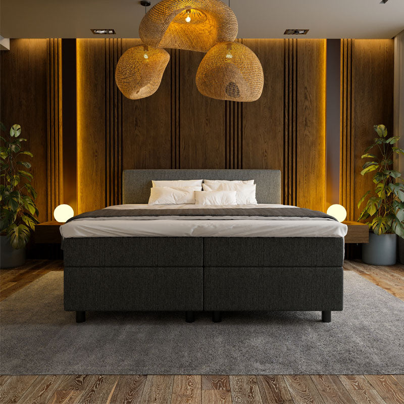 Boxspring Hotel Suite - Antraciet - Dekbed-Discounter.nl