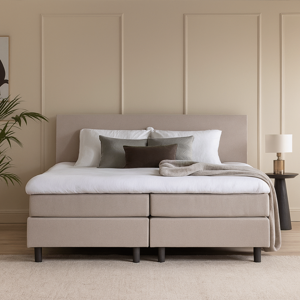 Boxspring Julia Comfort - Beige - Dekbed-Discounter.nl
