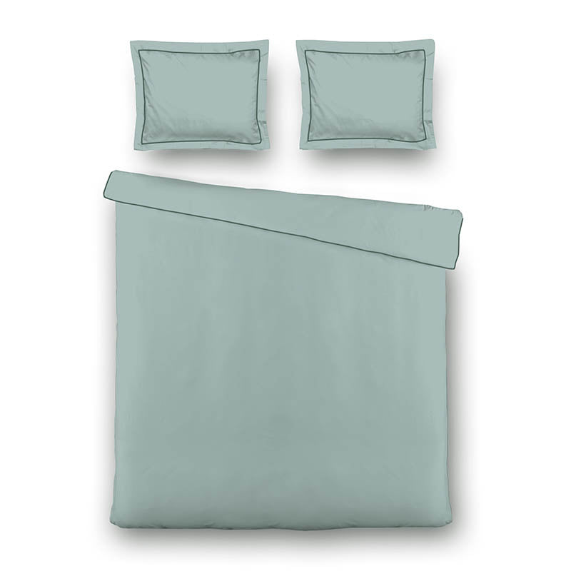 Dekbedovertrek Hotel Deluxe Turquoise LitsJumeaux (240x220 Cm) Turquoise Microvezel Effen Luna Bedding - Overtrek - 240x220 Cm (Lits-Jumeaux) - - Dekbed-Discounter.nl