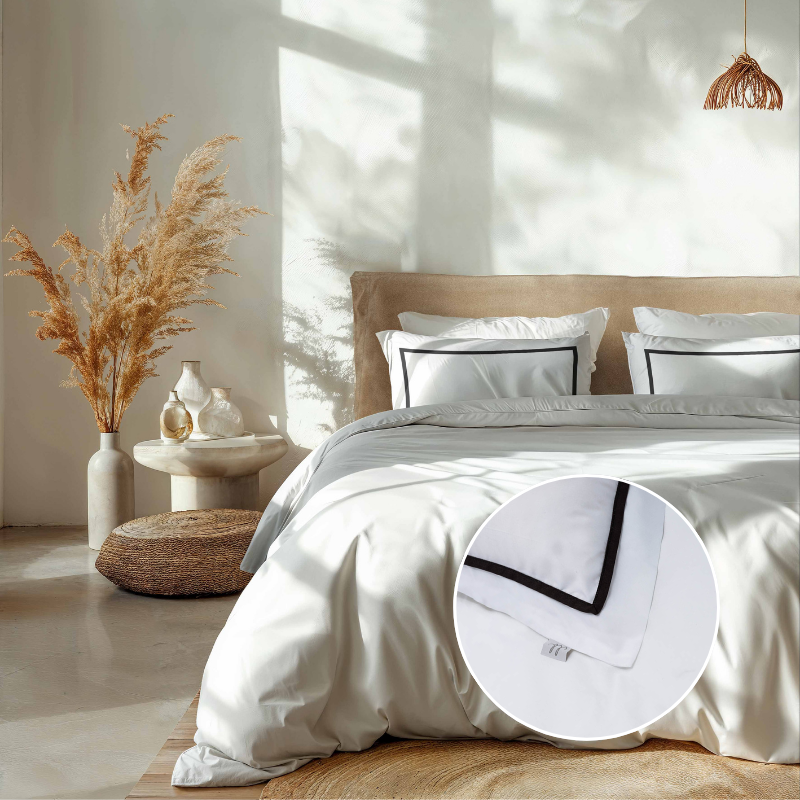 Dekbedovertrek Hotel Deluxe Wit Eenpersoons (140x200 Cm) Wit Microvezel Effen Luna Bedding - Overtrek - 140x200 Cm (Eenpersoons) - Luna Bedding - Dekbed-Discounter.nl